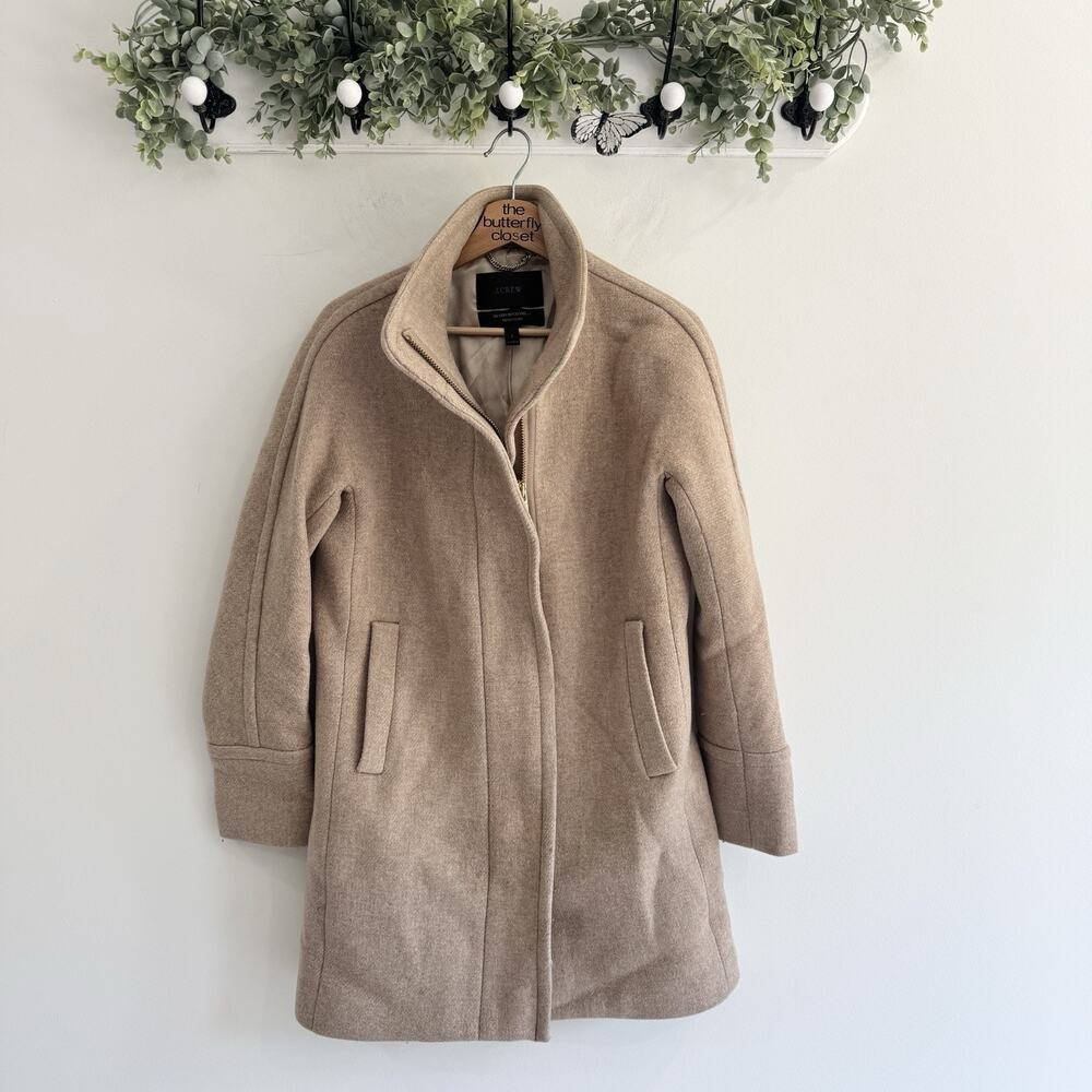J. Crew Stadium Cloth Brown Coat Size 2 luxury wool blend